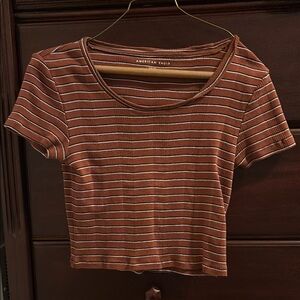 American Eagle Striped Crop Top